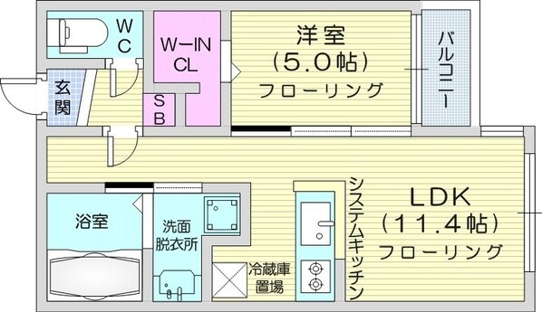 中島公園駅 徒歩3分 5階の物件間取画像